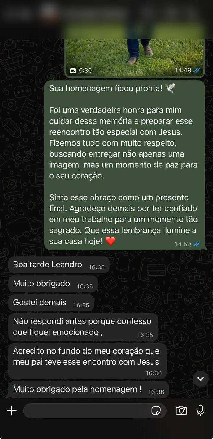 Depoimento real - emoção